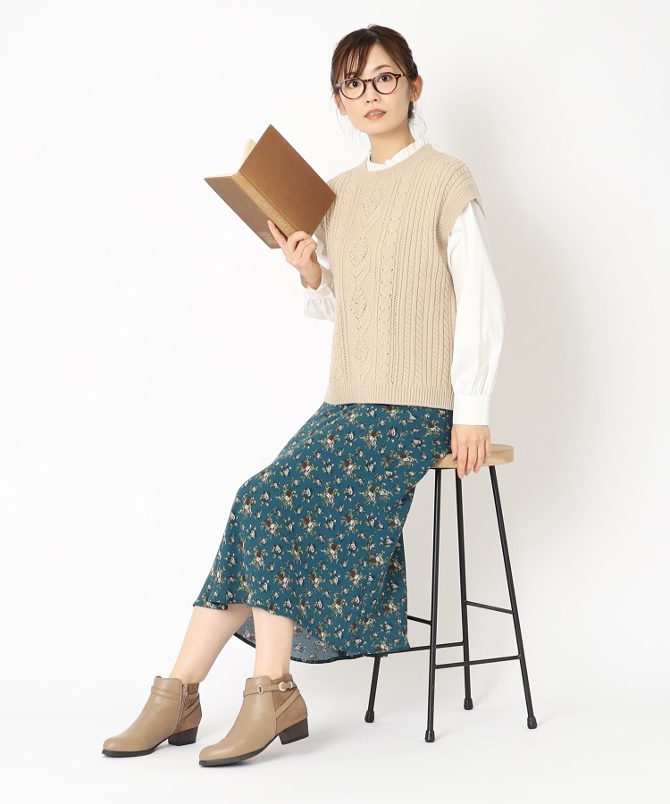 ローラアシュレイ(LAURA ASHLEY)の【同柄アイテムあり/洗える】リッチャムローズ柄スカート14