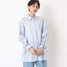 ローラアシュレイ(LAURA ASHLEY)の【洗える】袖リボン コットンシャツ