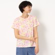 ローラアシュレイ(LAURA ASHLEY)の【洗える】プリント ドルマンTシャツ ピンク(172)