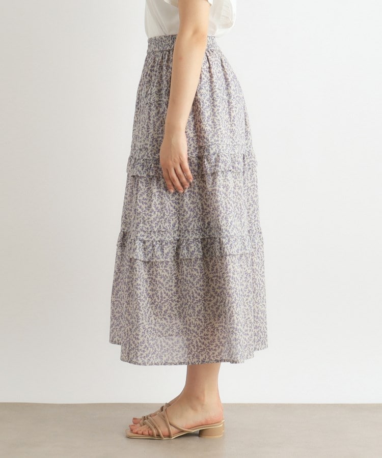 ローラアシュレイ(LAURA ASHLEY)の【洗える/ウエストゴム/同柄アイテムあり】ローランド ヴァインズ柄 フリルスカート10