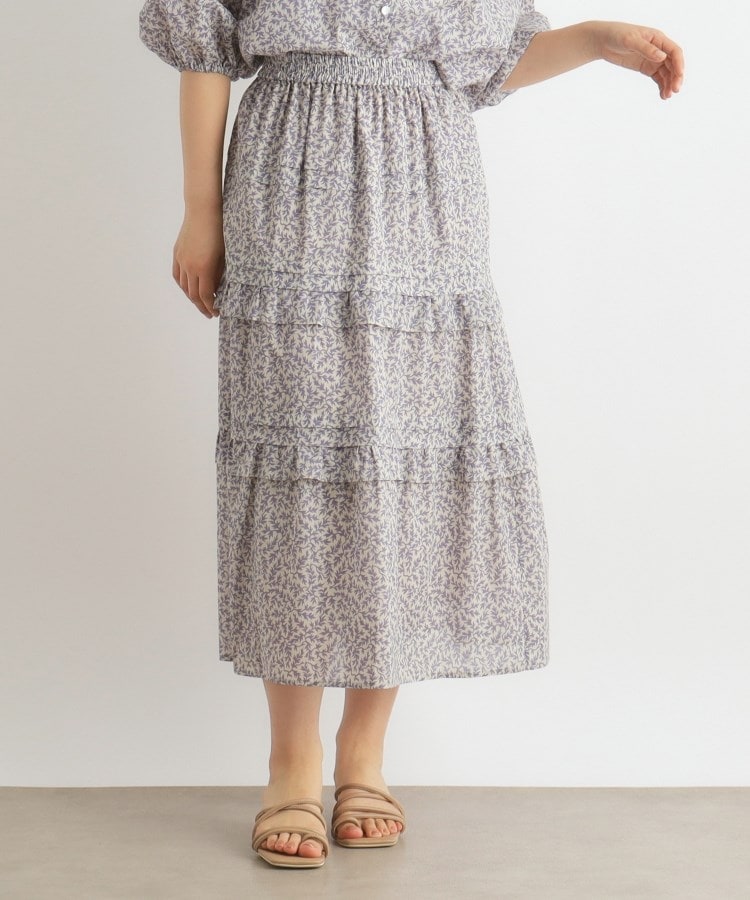 ローラアシュレイ(LAURA ASHLEY)の【洗える/ウエストゴム/同柄アイテムあり】ローランド ヴァインズ柄 フリルスカート14