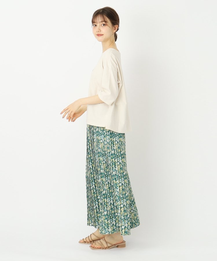 ローラアシュレイ(LAURA ASHLEY)の【5分袖/洗える/USAコットン100%】バンチドフラワープリントＴシャツ3