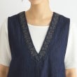 ローラアシュレイ(LAURA ASHLEY)の【ライン刺繍入り】Vネック デニムジャンスカ8