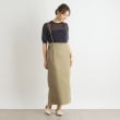 ローラアシュレイ(LAURA ASHLEY)の【チノ素材／肩紐調節可】ストレート吊りスカート ベージュ(028)