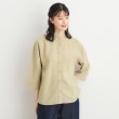 ローラアシュレイ(LAURA ASHLEY)の【7分袖／リネン混／ボウタイ取り外し可／羽織りアイテム】ボウタイシャツ グレー(012)
