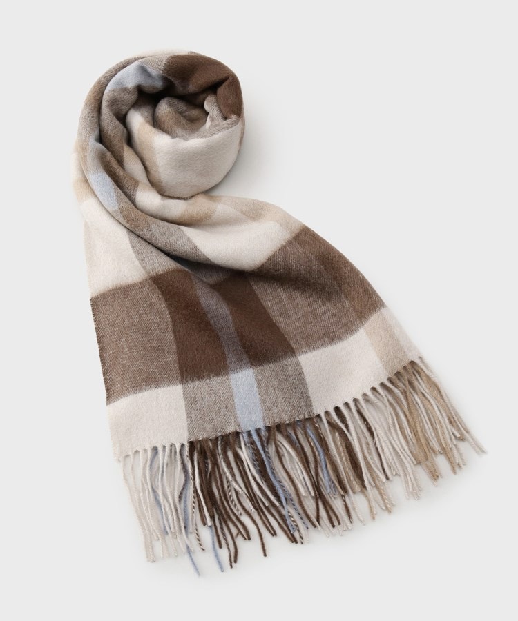 ローラアシュレイ(LAURA ASHLEY)のウール混チェックストール1