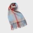 ローラアシュレイ(LAURA ASHLEY)のウール混チェックストール オレンジ(067)