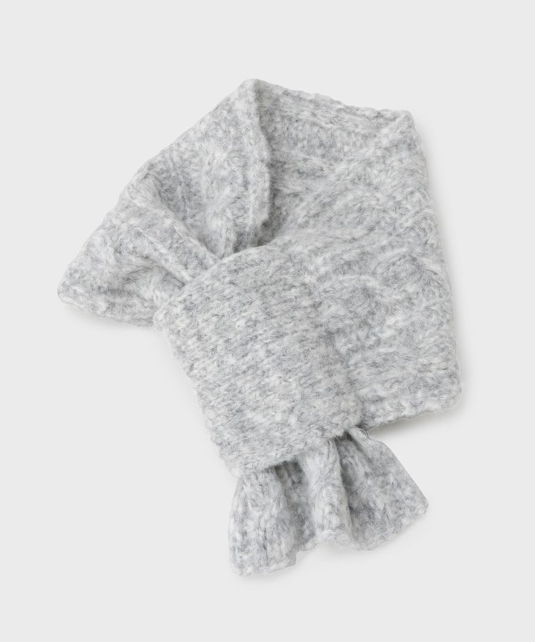 ローラアシュレイ(LAURA ASHLEY)の【アルパカ混／差し込み式】ショートマフラー1
