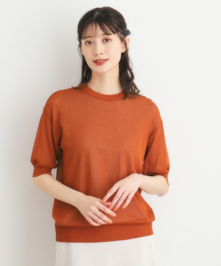 ローラアシュレイ(LAURA ASHLEY)の【接触冷感/シアー/洗える/4color】シアーニット5