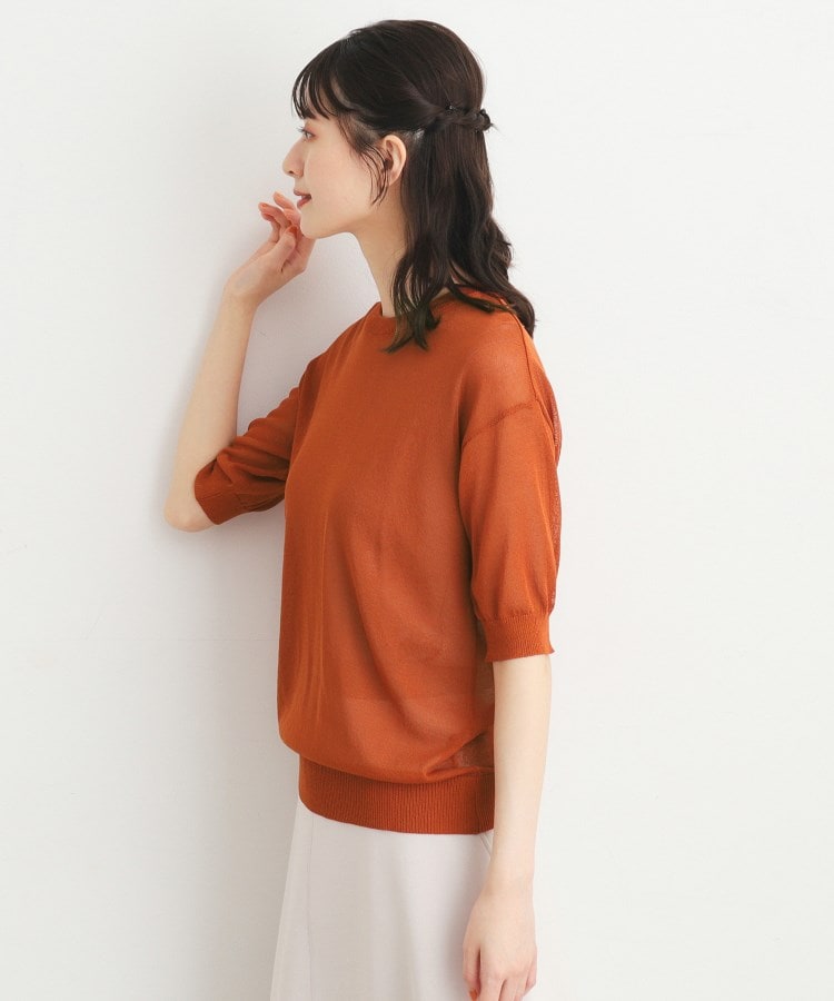 ローラアシュレイ(LAURA ASHLEY)の【接触冷感/シアー/洗える/4color】シアーニット6