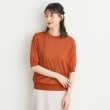 ローラアシュレイ(LAURA ASHLEY)の【接触冷感/シアー/洗える/4color】シアーニット オレンジ(068)