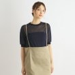 ローラアシュレイ(LAURA ASHLEY)の【接触冷感/シアー/洗える/4color】シアーニット ネイビー(094)