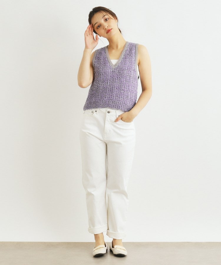 ローラアシュレイ(LAURA ASHLEY)の【ミックス糸/洗える】ツイードニットベスト7