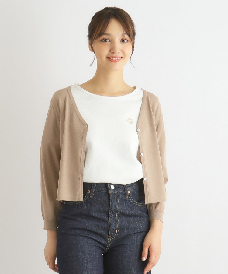 ローラアシュレイ(LAURA ASHLEY)の【接触冷感/洗える/ショート丈】Vネックカーディガン6