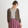 ローラアシュレイ(LAURA ASHLEY)の【接触冷感/洗える/ショート丈】Vネックカーディガン ブラウン(010)