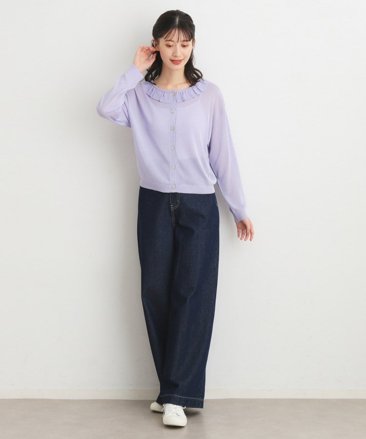 ローラアシュレイ(LAURA ASHLEY)の【接触冷感/洗える】フリルカラーカーディガン13