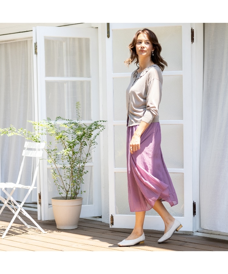 ローラアシュレイ(LAURA ASHLEY)の【接触冷感/洗える】フリルカラーカーディガン9