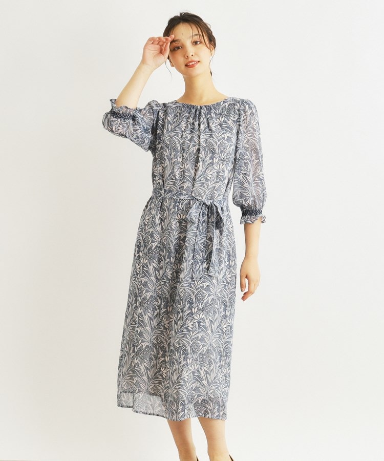 ローラアシュレイ(LAURA ASHLEY)の【楊柳生地/洗える/同柄アイテムあり】ウッドブロック リーブス柄ワンピース5