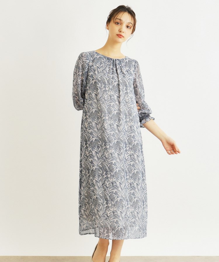 ローラアシュレイ(LAURA ASHLEY)の【楊柳生地/洗える/同柄アイテムあり】ウッドブロック リーブス柄ワンピース6