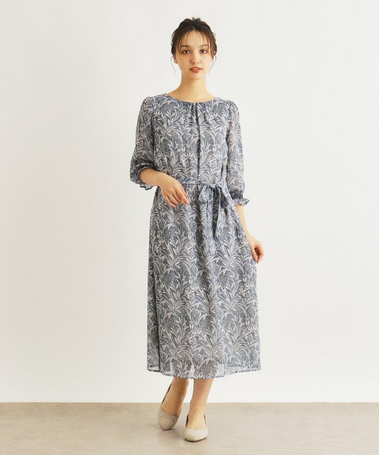 ローラアシュレイ(LAURA ASHLEY)の【楊柳生地/洗える/同柄アイテムあり】ウッドブロック リーブス柄ワンピース7
