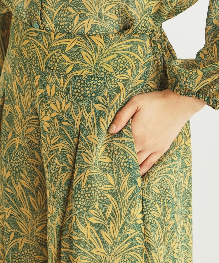 ローラアシュレイ(LAURA ASHLEY)の【楊柳生地／同柄アイテムあり】ウッドブロック リーヴス柄パンツ14