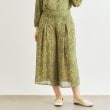 ローラアシュレイ(LAURA ASHLEY)の【楊柳生地／同柄アイテムあり】ウッドブロック リーヴス柄パンツ グリーン(122)