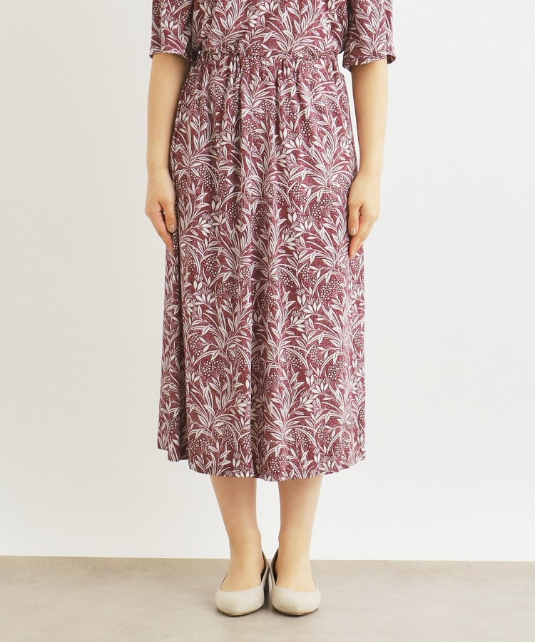 ローラアシュレイ(LAURA ASHLEY)の【洗える／ジャージ素材／同柄アイテムあり】ウッドブロック リーブス柄スカート9
