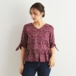 ローラアシュレイ(LAURA ASHLEY)の【洗える／コットン100％／同柄アイテムあり】ウズマ柄袖リボンブラウス6