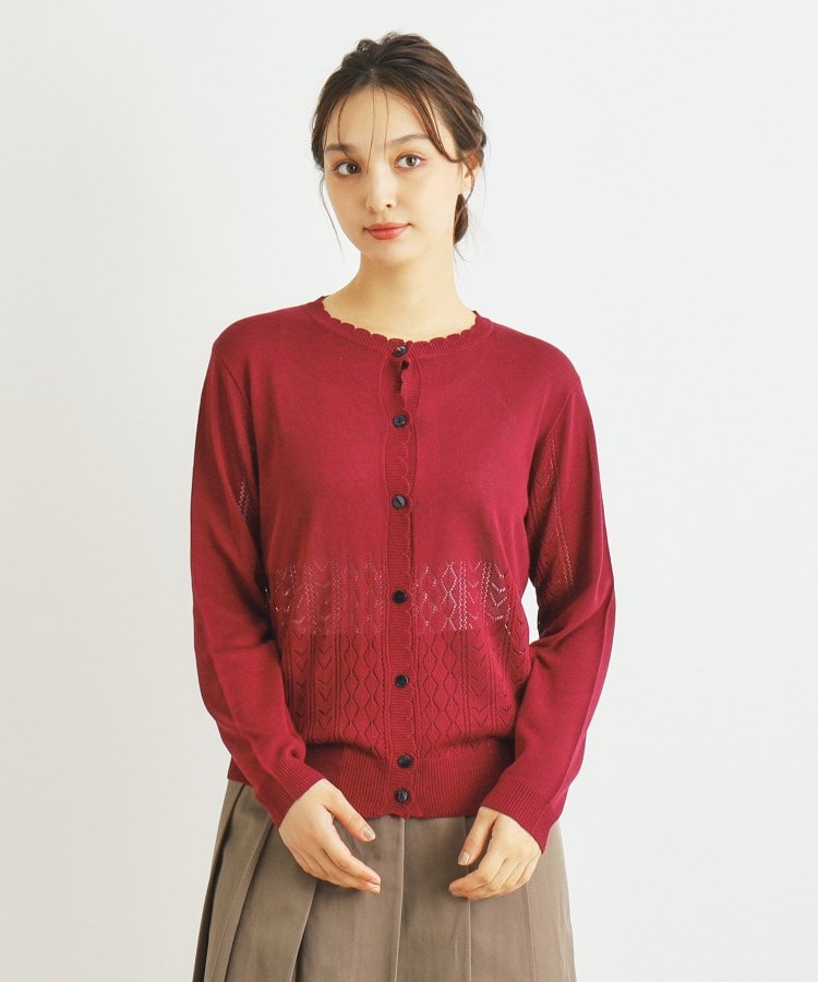 ローラアシュレイ(LAURA ASHLEY)の透かし編みニットカーディガン9