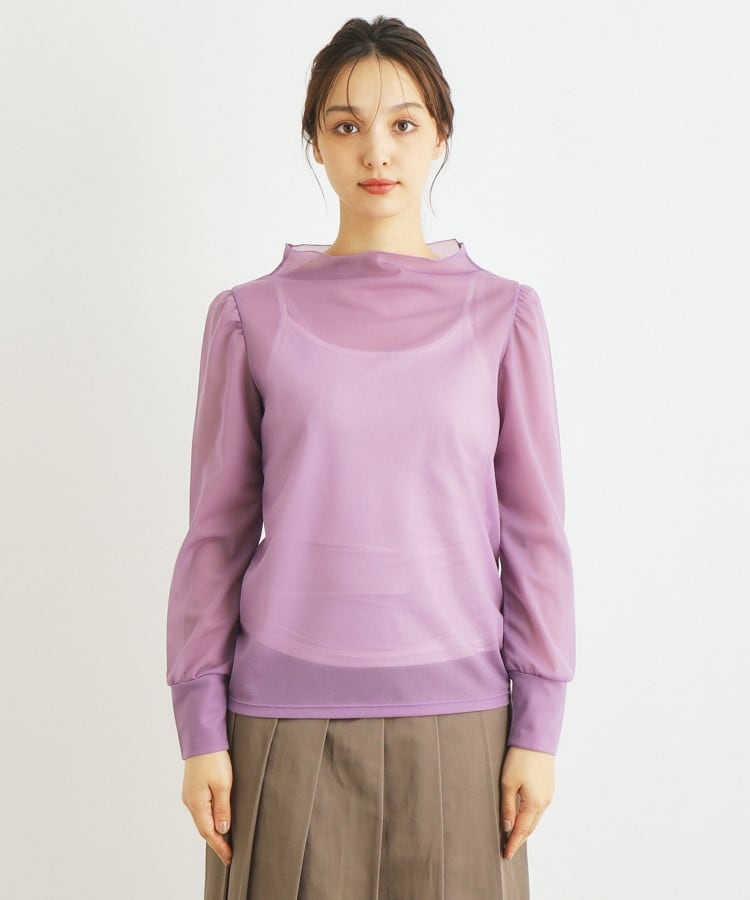 ローラアシュレイ(LAURA ASHLEY)の【シアー／洗える】シースルーカットソー13