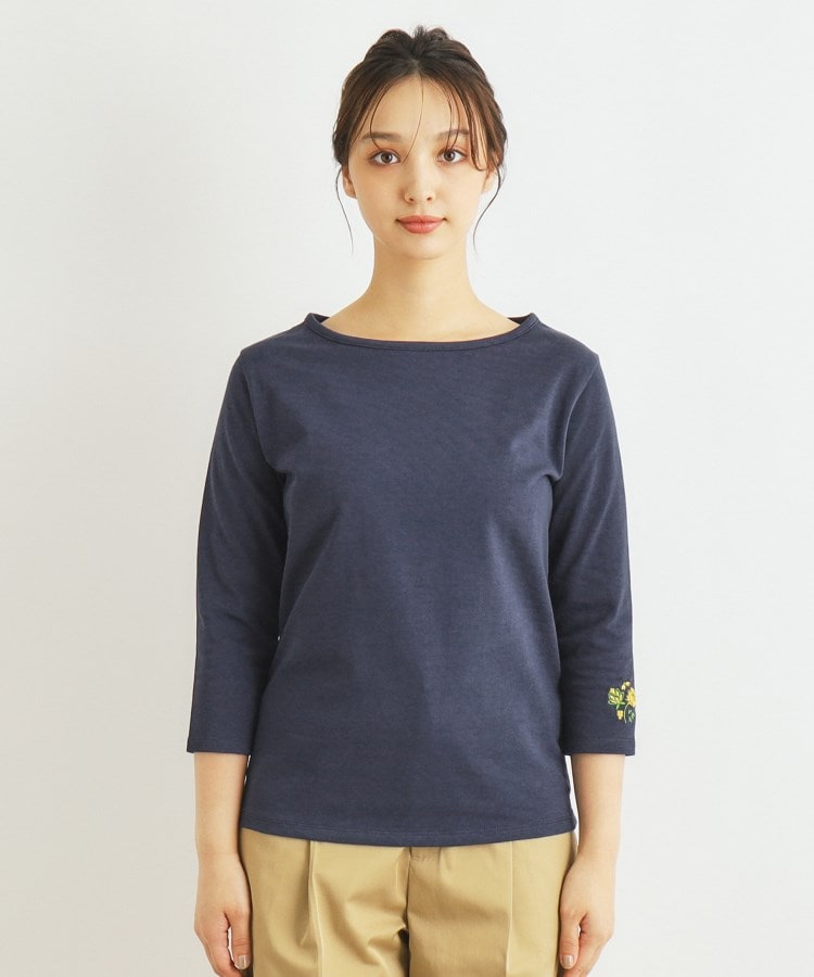 ローラアシュレイ(LAURA ASHLEY)の【コットン100％／袖刺繍】ボートネックカットソー21