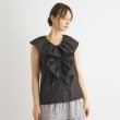 ローラアシュレイ(LAURA ASHLEY)の【コットン混】ボリュームフリルノースリーブブラウス2