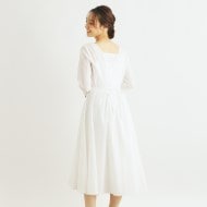 LAURA ASHLEY シルク100 カシュクール ロング ラップ ワンピース