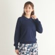 ローラアシュレイ(LAURA ASHLEY)の【4colors／Lサイズあり／コットン混／クレリックデザインあり】プルオーバーニット ネイビー(094)