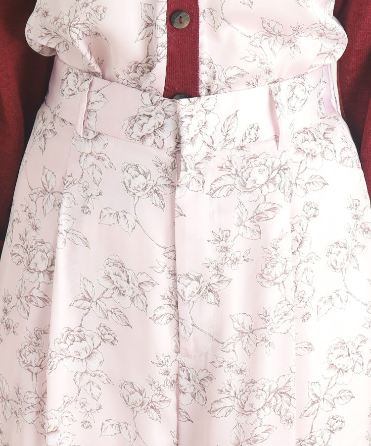 ローラアシュレイ(LAURA ASHLEY)の【ウエストゴム／3colors／同柄アイテムあり】ポリントン ローゼズ柄 サテンパンツ16