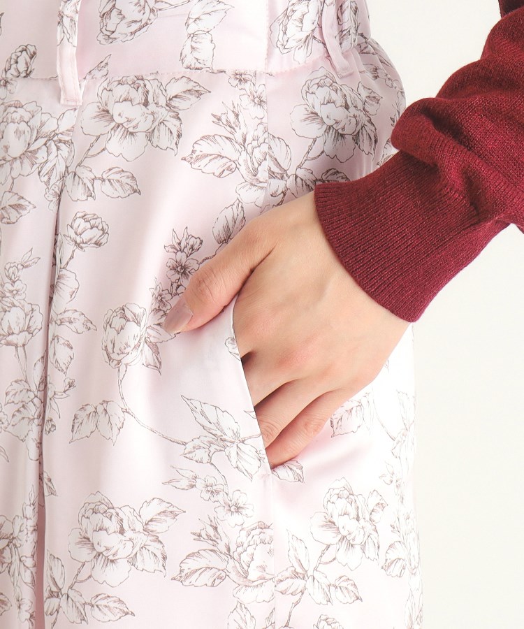 ローラアシュレイ(LAURA ASHLEY)の【ウエストゴム／3colors／同柄アイテムあり】ポリントン ローゼズ柄 サテンパンツ17