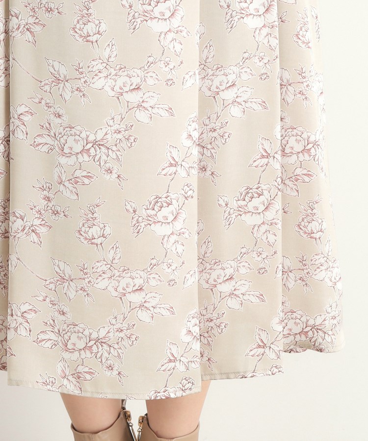 ローラアシュレイ(LAURA ASHLEY)の【ウエストゴム／3colors／同柄アイテムあり】ポリントン ローゼズ柄 サテンスカート18