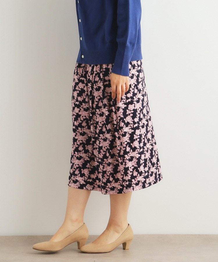 ローラアシュレイ(LAURA ASHLEY)の【洗える／ジャージ素材／同柄アイテムあり】ポリントン ローゼス柄スカート2
