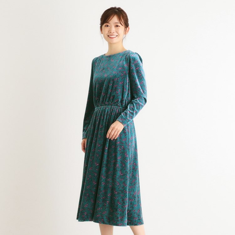 ベルベット】ランナム柄 ワンピース(マキシ・ロングワンピース ベルベット】ランナム柄 ワンピース(マキシ・ロングワンピース