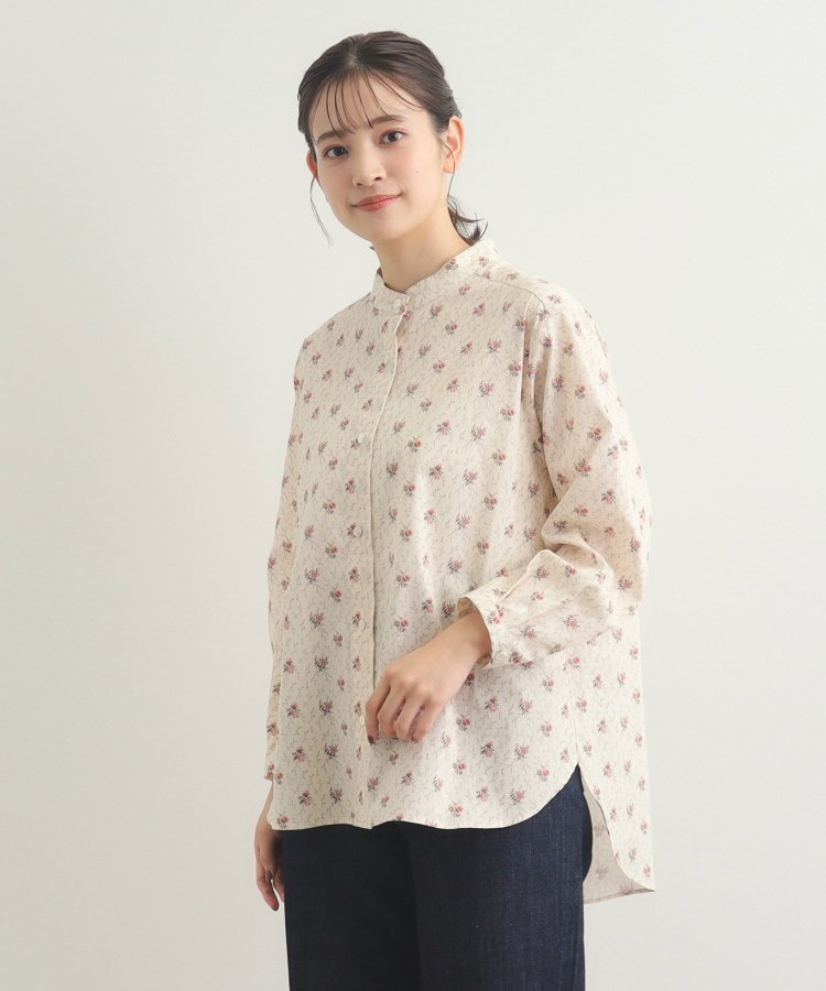 ローラアシュレイ(LAURA ASHLEY)の【メイジー スプリッグ柄・無地で選べる】スタンドシャツ6