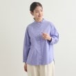 ローラアシュレイ(LAURA ASHLEY)の【メイジー スプリッグ柄・無地で選べる】スタンドシャツ サックスブルー(090)