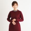 ローラアシュレイ(LAURA ASHLEY)の【セットアップ可／ビジュー付き／ウール混ポンチ】プルオーバー ボルドー(064)