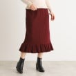 ローラアシュレイ(LAURA ASHLEY)の【セットアップ可／ウール混ポンチ】マーメイドスカート ボルドー(064)