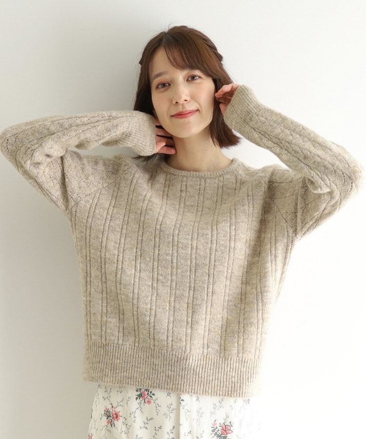 【即納】 モヘヤ混/透かし編み/4colors】プルオーバーニット(ニット/セーター) | LAURA ASHLEY(ローラアシュレイ)| ワールド オンラインストア | WORLD ONLINE STORE ジャケット・アウター
