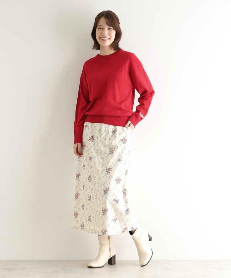 ローラアシュレイ(LAURA ASHLEY)の【ウール混／袖刺繍／4colors】ベーシックニット11