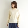 ローラアシュレイ(LAURA ASHLEY)の【ウール混／袖刺繍／4colors】ベーシックニット オフホワイト(003)