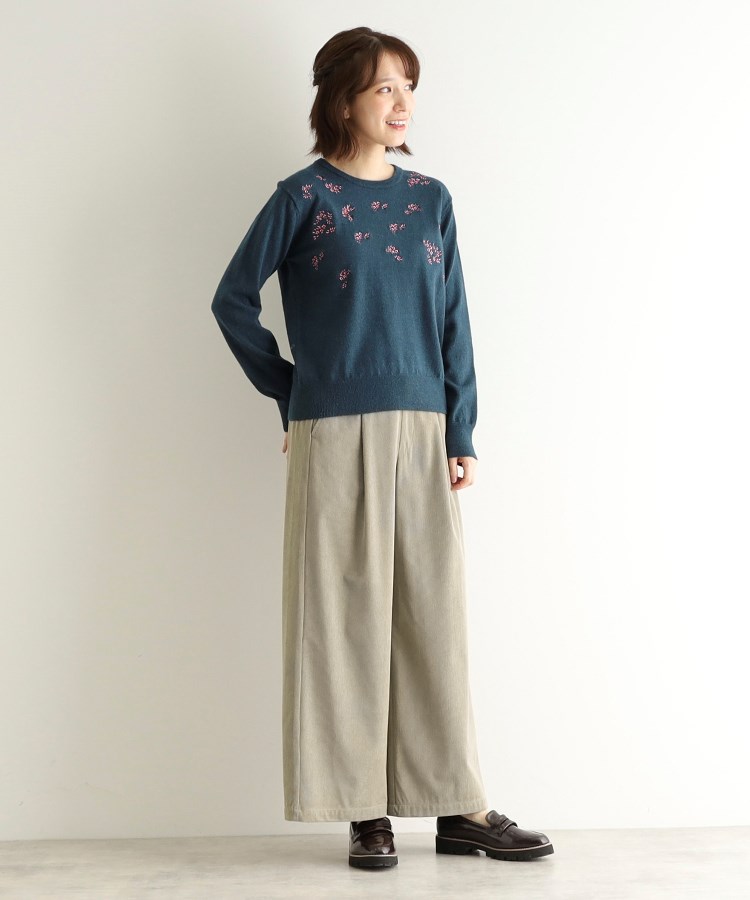 ローラアシュレイ(LAURA ASHLEY)の【ウエストゴム／3colors】コーデュロイ ワイドパンツ2