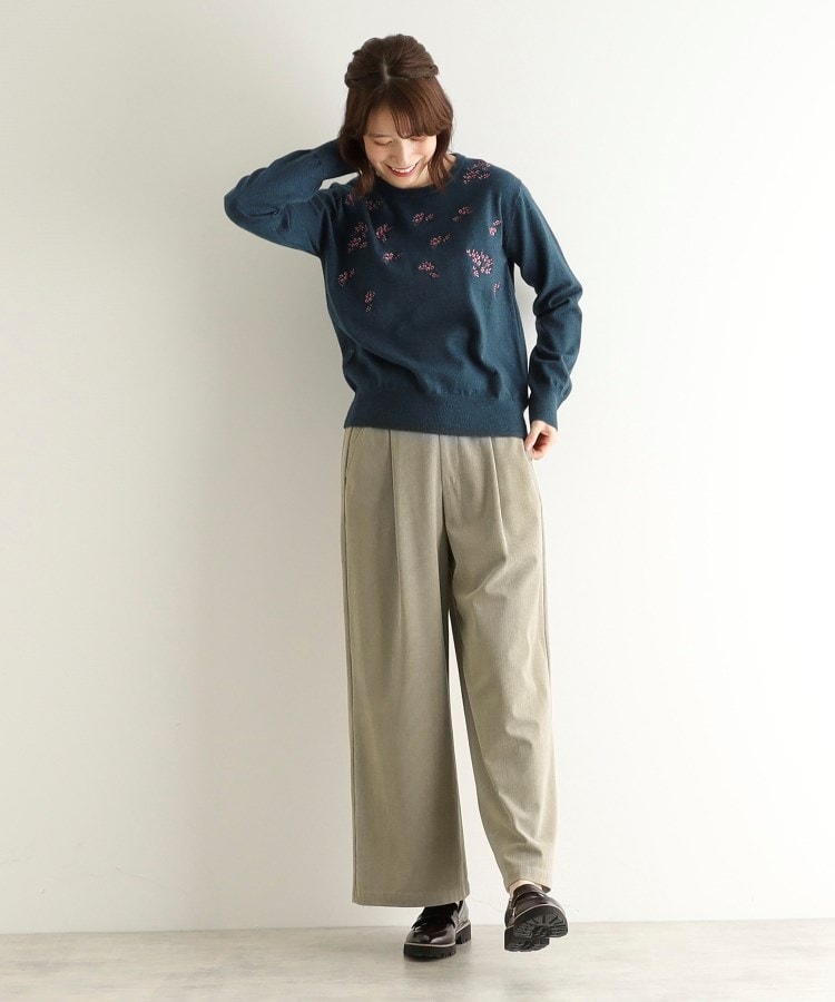 ローラアシュレイ(LAURA ASHLEY)の【ウエストゴム／3colors】コーデュロイ ワイドパンツ3