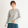 ローラアシュレイ(LAURA ASHLEY)の【バイカラー】プルオーバーニット グレー(012)