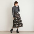 ローラアシュレイ(LAURA ASHLEY)の【サイドファスナー】ローズモア柄 シャンタンスカート2